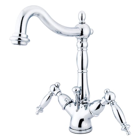 KS1431TL 2-Handle Bthrm Faucet W/Brass Pop-Up & Cover Plate Chrome